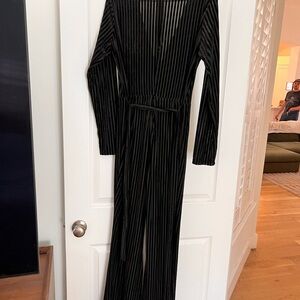 Black Striped Jumpsuit